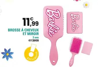 Barbie Brosse à cheveux et miroir