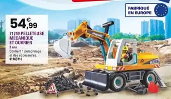 Playmobil Pelleteuse mécanique et ouvrier