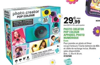 CANAL TOYS Photo creator pop colour appareil photo numérique