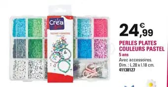Crea & Cie Perles plates couleurs pastel