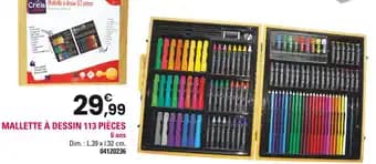 Crea Mallette à dessin 113 pièces