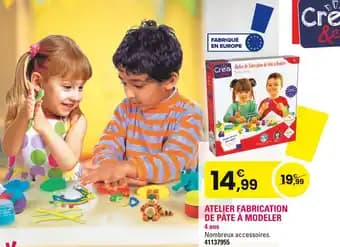 Atelier fabrication de pâte à modeler