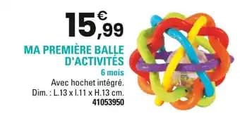 Ma première balle d'activités