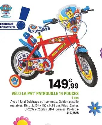 Promotion Exclusives de 79
Velo 14 : Découvrez l'Offre incontournable