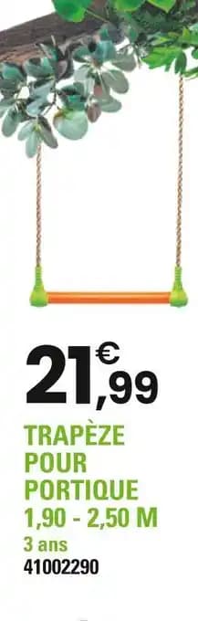 Trapèze pour portique 1,90 - 2,50 m