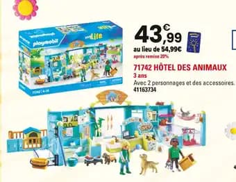Playmobil 71742 hôtel des animaux