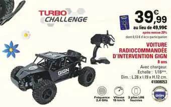 Voiture radiocommandée d'intervention GIGN