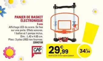 Panier de basket électronique