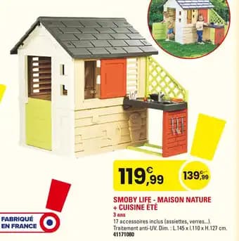 Smoby Life Maison Nature + Cuisine Été