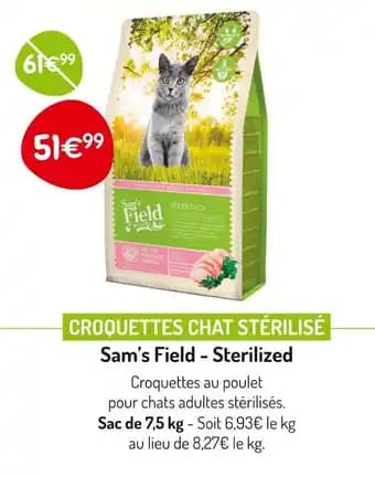 Sam’s Field Croquettes chat stérilisé