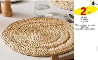 Promotion Exclusives de 5
            
        
        Set de table : Découvrez l'Offre incontournable