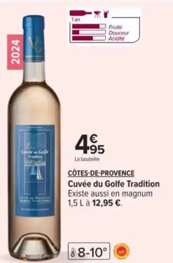 Côtes-de-provence cuvée du golfe tradition 1,5 l