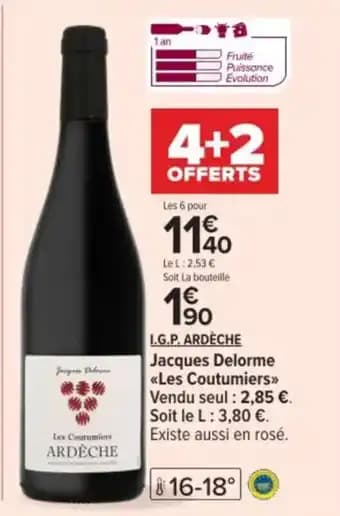 I.G.P. ARDÈCHE Jacques Delorme Les Coutumiers