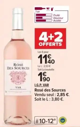 I.G.P. VAR Rosé des Sources
