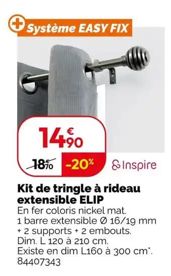 Promotion Exclusives de 1
Tringle extensible : Découvrez l'Offre incontournable