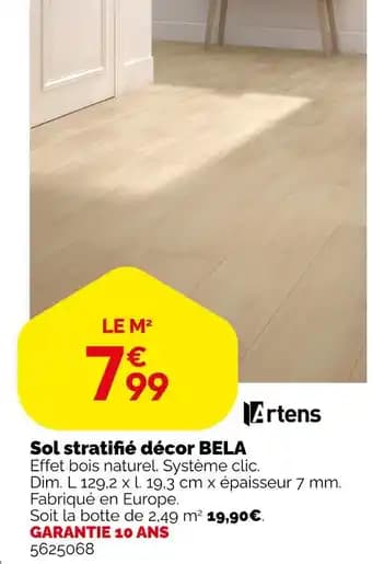 ARTENS Sol stratifié décor bela