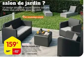 NATERIAL Salon bas de jardin novo