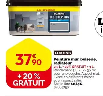 LUXENS Peinture mur, boiserie, radiateur