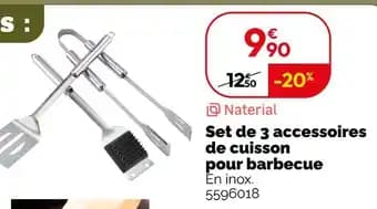 NATERIAL Set de 3 accessoires de cuisson pour barbecue