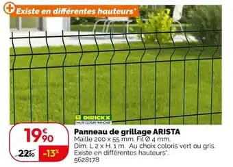 DIRICKX Panneau de grillage arista