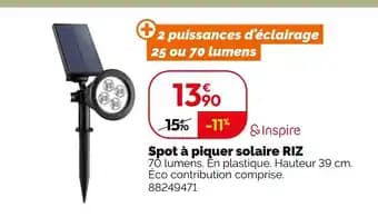 Inspire Spot à piquer solaire RIZ