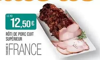 Rôti de porc cuit supérieur