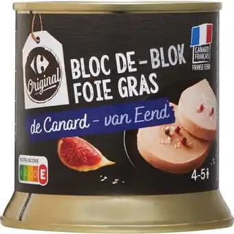 CARREFOUR ORIGINAL Bloc de foie gras de canard