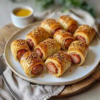 16 mini saucisses costumées nature moutarde & pavot