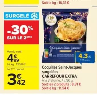 Promotion Exclusives de 8
Saint jacques surgelées : Découvrez l'Offre incontournable