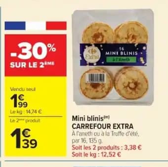Promotion Exclusives de 3
Blinis : Découvrez l'Offre incontournable