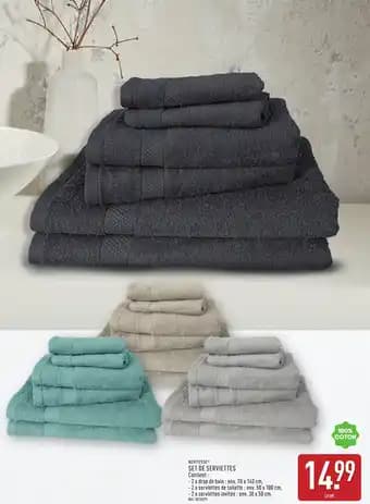 NOVITESSEⓇ Set de serviettes