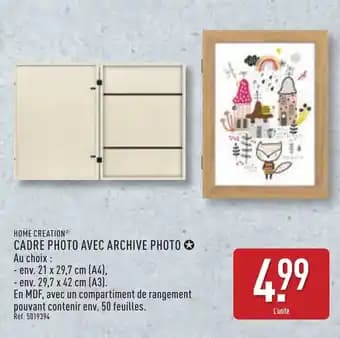 HOME CREATION® Cadre photo avec archive photo