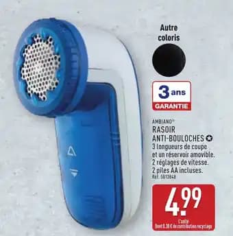 AMBIANO Rasoir anti-bouloches