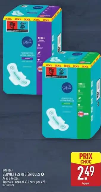 Promotion Exclusives de 1
            
        
        Serviettes hygiéniques : Découvrez l'Offre incontournable