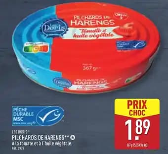 LES DORIS® Pilchards de harengs 367 g