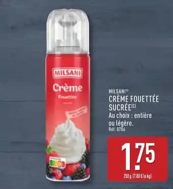 MILSANI® Crème fouettée sucrée 250 g
