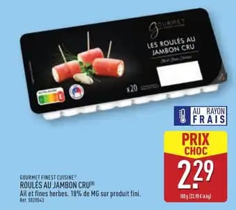 GOURMET FINEST CUISINE Roulés au jambon cru 100 g