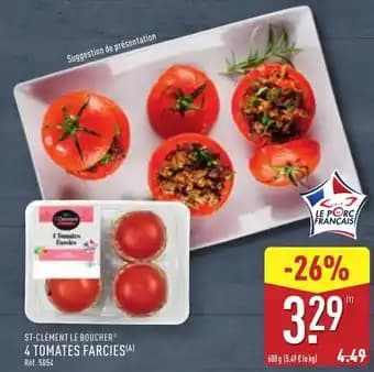 ST-CLÉMENT LE BOUCHERⓇ 4 tomates farcies 600 g