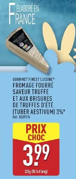 GOURMET FINEST CUISINE® Fromage fourré saveur truffe et aux brisures de truffes d'été 220 g