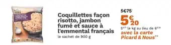 PICARD Coquillettes façon risotto, jambon fumé et sauce à l'emmental français