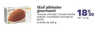 Picard Œuf pâtissier gourmand
