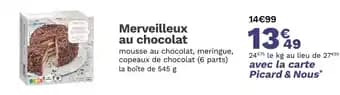 Picard Merveilleux au chocolat