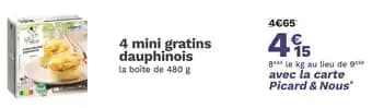 Picard 4 mini gratins dauphinois