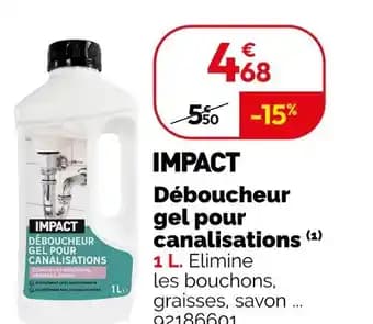 IMPACT Déboucheur gel pour canalisations