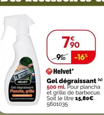 HELVET Gel dégraissant Plancha, grille