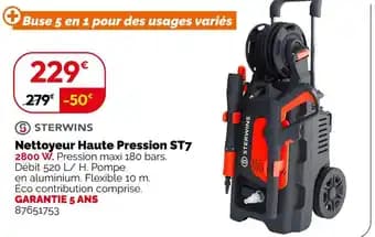 Promotion Exclusives de 21
Nettoyeur haute pression : Découvrez l'Offre incontournable