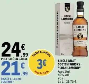 “LOCH LOMOND" Single malt scotch whisky 70 cl