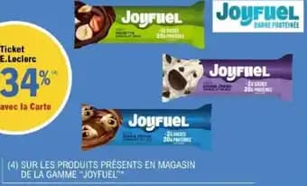 "JOYFUEL" Sur les produits présents en magasin de la gamme
