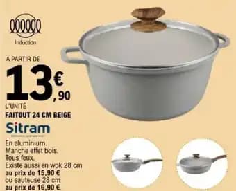 SITRAM Faitout 24 cm beige