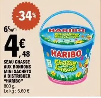 "HARIBO” Seau chasse aux bonbons mini sachets à distribuer 800 g